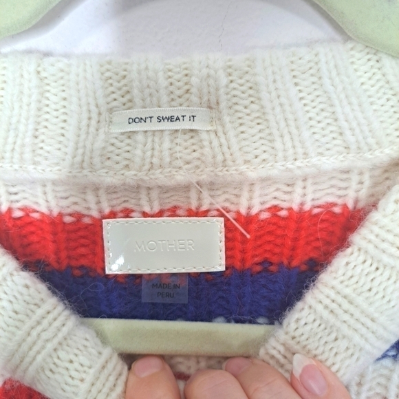 Mother the biggie jumper overboard striped sweater Medium NWT - Picture 7 of 11